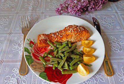 Фото шага рецепта Семга в медовой глазури 139028 шаг 4  