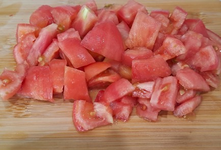 Фото шага рецепта Шакшука в духовке на лаваше с брынзой и базиликом 186614 шаг 10  