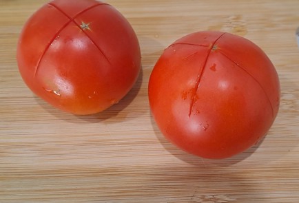 Фото шага рецепта Шакшука в духовке на лаваше с брынзой и базиликом 186614 шаг 7  