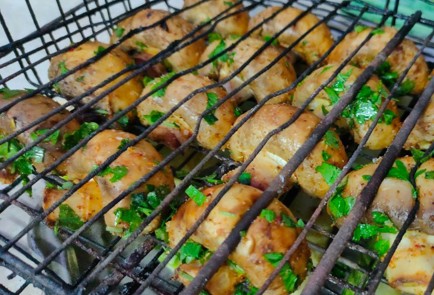 Фото шага рецепта Шампиньоны на мангале 189874 шаг 8  