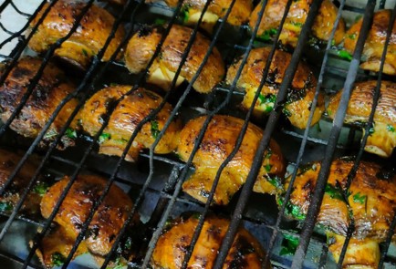 Фото шага рецепта Шампиньоны на гриле с песто 190609 шаг 9  