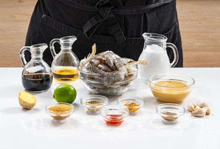 Фото шага рецепта Шашлычки из креветок 176214 шаг 1  