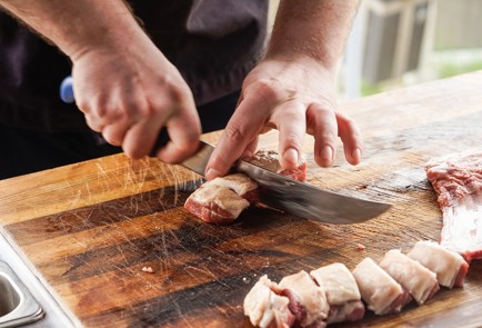 Фото шага рецепта Шашлык из баранины в маринаде из печеного перца 140920 шаг 7  