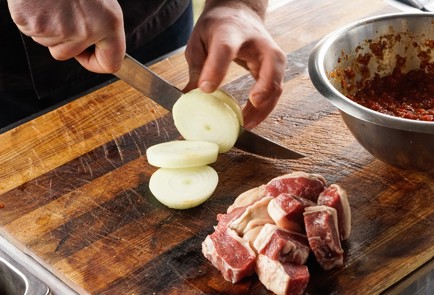 Фото шага рецепта Шашлык из баранины в маринаде из печеного перца 140920 шаг 8  