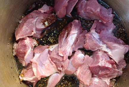 Фото шага рецепта Шашлык из индейки в соевочесночном соусе 190611 шаг 9