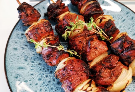 Фото шага рецепта Шашлык из телячьей печени 174428 шаг 11  