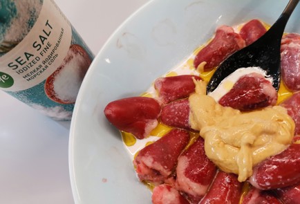 Фото шага рецепта Шашлыки из куриных сердец в духовке 186547 шаг 6  