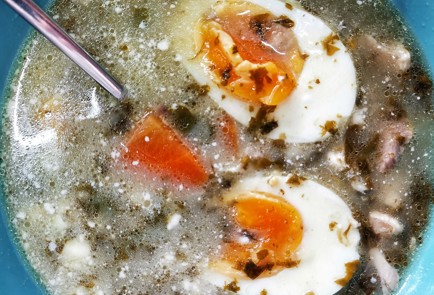 Фото шага рецепта Щи из плеча индейки с крапивой и щавелем 151374 шаг 12  