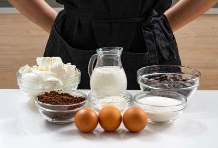 Фото шага рецепта Шоколадный баскский чизкейк 189163 шаг 1  