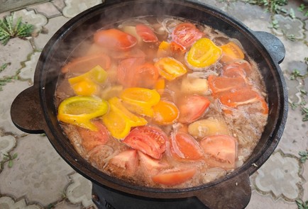 Фото шага рецепта Шурпа на костре 189300 шаг 13  