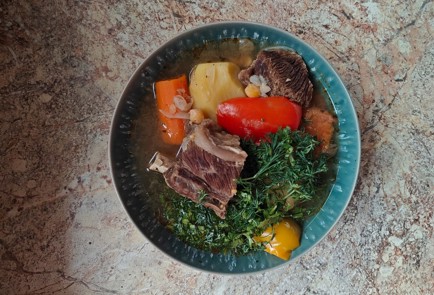 Фото шага рецепта Шурпа на костре 189300 шаг 16  