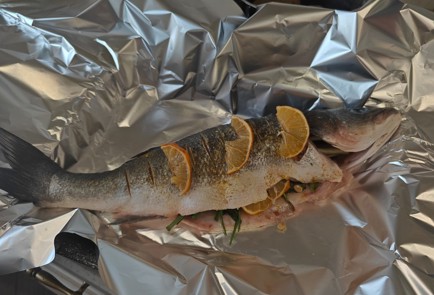 Фото шага рецепта Сибас с зеленым луком 176184 шаг 7  