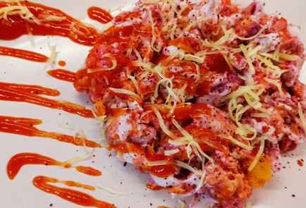 Фото шага рецепта Скрэмбл со свекольным соком 152870 шаг 9  