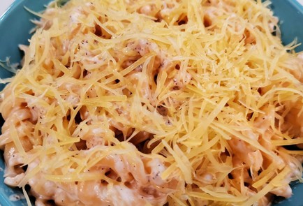 Фото шага рецепта Сливочная паста фузилли с сыром 152513 шаг 13  