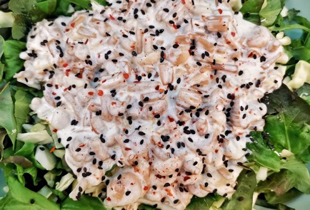 Фото шага рецепта Сливочный салат с грибами шимеджи 152304 шаг 8  