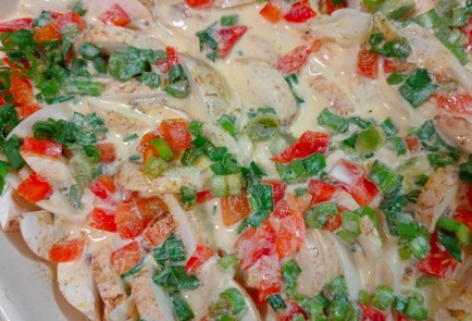 Фото шага рецепта Слоеный пирог с овощами и грибами 188772 шаг 17  