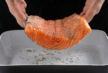 Фото шага рецепта Соленая семга 151711 шаг 5  