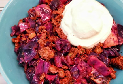 Фото шага рецепта Солянка из краснокочанной капусты с фаршем 152592 шаг 11  