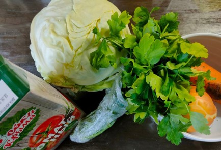 Фото шага рецепта Солянка из свежей капусты 175459 шаг 1  