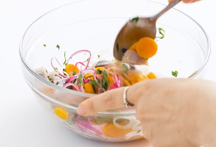 Фото шага рецепта SOS сельдь сыр и снапс 80434 шаг 2  