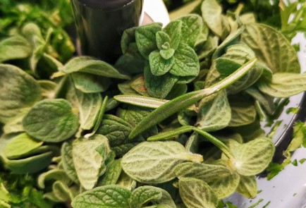 Фото шага рецепта Соус песто из пряных трав с орехами 152259 шаг 2  