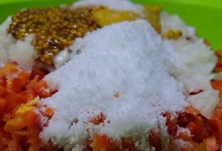 Фото шага рецепта Соус на зиму  релиш из огурцов 190212 шаг 7  