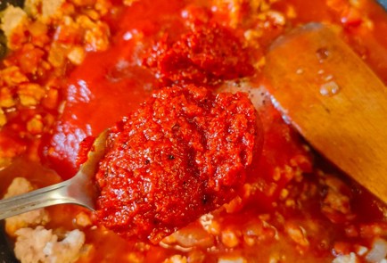 Фото шага рецепта Спагетти как болоньезе 188811 шаг 10  