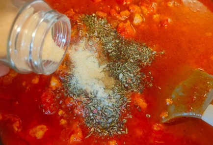 Фото шага рецепта Спагетти как болоньезе 188811 шаг 12  