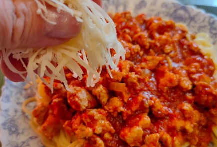 Фото шага рецепта Спагетти как болоньезе 188811 шаг 21  