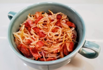 Фото шага рецепта Спагетти с беконом 189048 шаг 12  