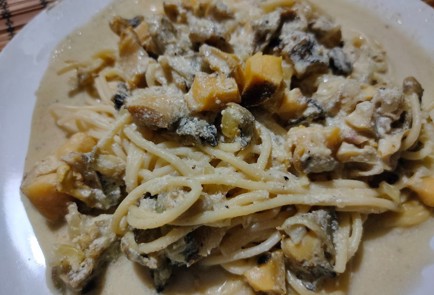 Фото шага рецепта Спагетти с рапанами 190121 шаг 18  