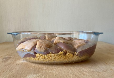 Фото шага рецепта Стейки из филе утки с чечевицей в духовке 173874 шаг 8  