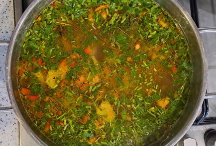 Фото шага рецепта Суп из свиной лопатки с макаронами и сладким перцем 186844 шаг 12  