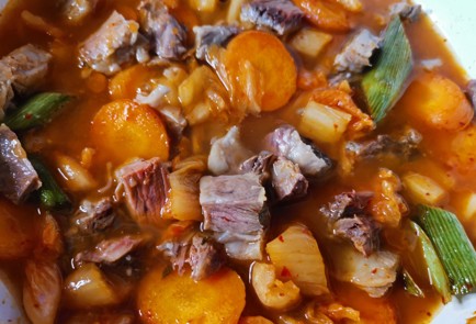 Фото шага рецепта Суп кимчи 189459 шаг 10  