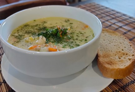 Фото шага рецепта Суп куриный с чечевицей и сливками 174831 шаг 15  