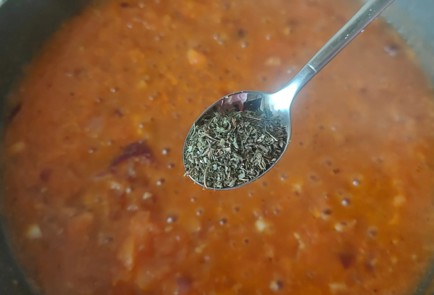 Фото шага рецепта Суппюре из томатов с сухариками и сыром 189492 шаг 9  