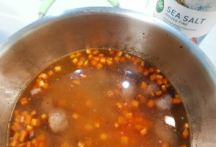 Фото шага рецепта Суп с фрикадельками 188919 шаг 10  