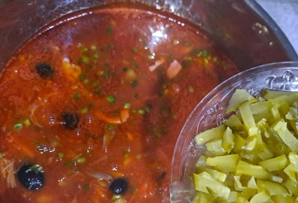 Фото шага рецепта Суп солянка 188564 шаг 9