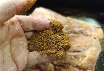 Фото шага рецепта Свиная шея с тыквой в духовке 191087 шаг 5  