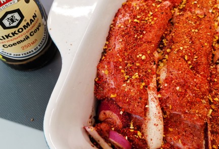 Фото шага рецепта Свиная шея запеченная с луком и специями 152515 шаг 10  