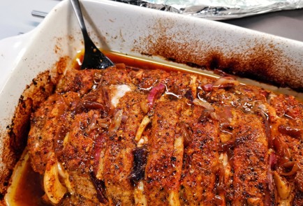 Фото шага рецепта Свиная шея запеченная с луком и специями 152515 шаг 13  