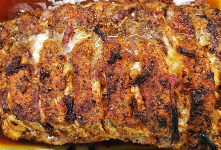 Фото шага рецепта Свиная шея запеченная с луком и специями 152515 шаг 14  