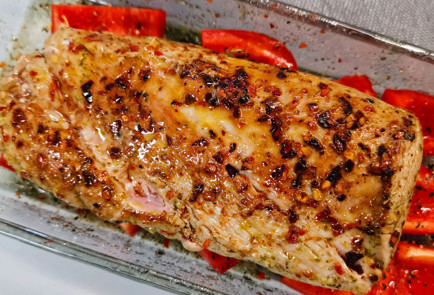 Фото шага рецепта Свиная вырезка запеченная со сладким перцем 151784 шаг 10  