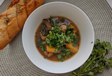 Фото шага рецепта Свинина с картофелем и кинзой 186705 шаг 12  