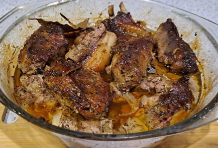 Фото шага рецепта Свинина с луком в духовке 190096 шаг 10  