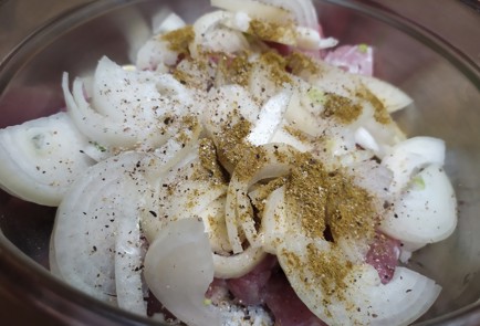 Фото шага рецепта Свинина с яблоками в рукаве 188946 шаг 4