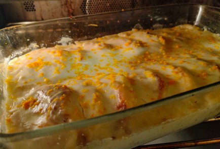 Фото шага рецепта Сырники в сливочнойогуртовой заливке в духовке 175939 шаг 20  