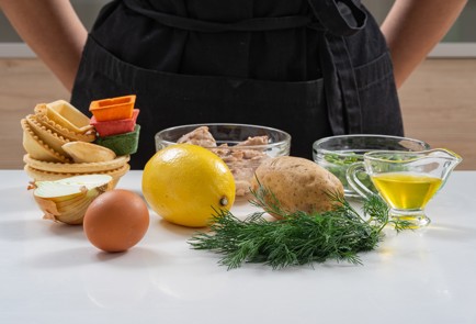 Фото шага рецепта Тарталетки с печенью трески 175283 шаг 1  