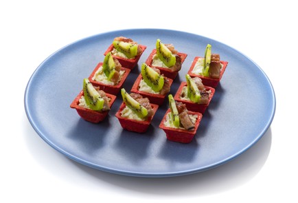 Фото шага рецепта Тарталетки с селедкой и киви 175279 шаг 10  