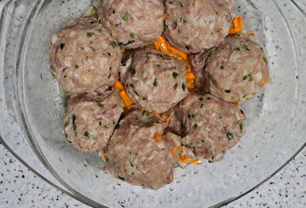 Фото шага рецепта Тефтели из свиного фарша в духовке 188599 шаг 12